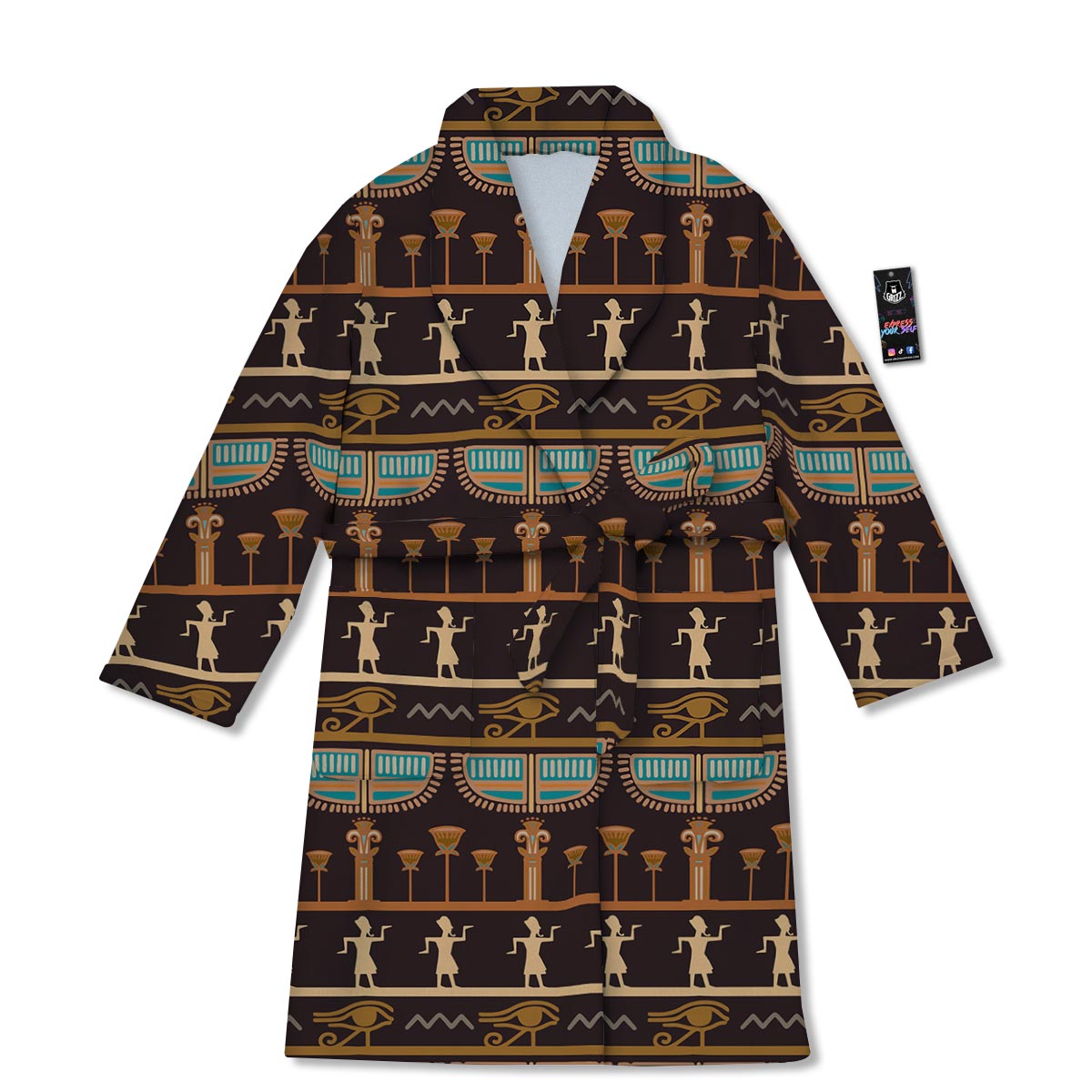Egypt Tribal Print Pattern Bathrobe-grizzshop