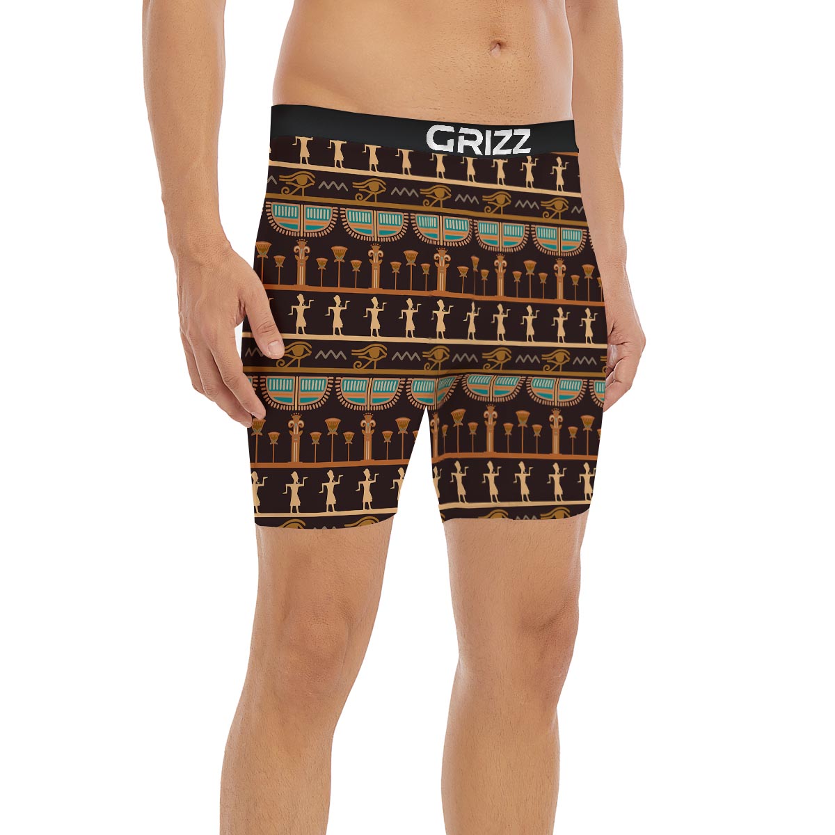 Egypt Tribal Print Pattern Boxer Briefs-grizzshop