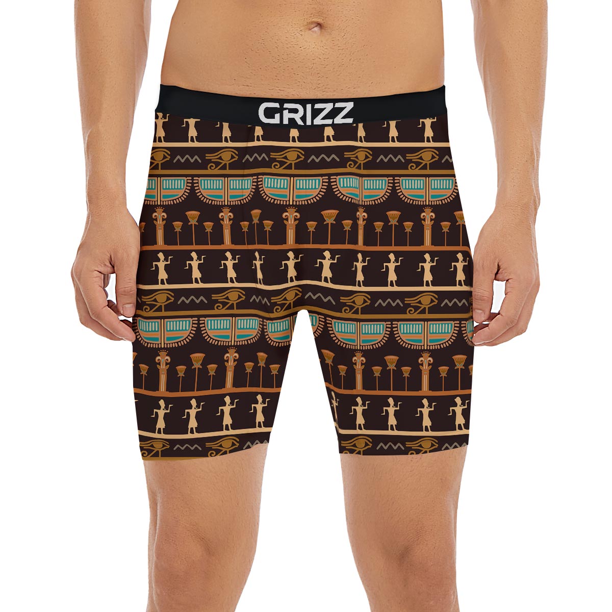 Egypt Tribal Print Pattern Boxer Briefs-grizzshop