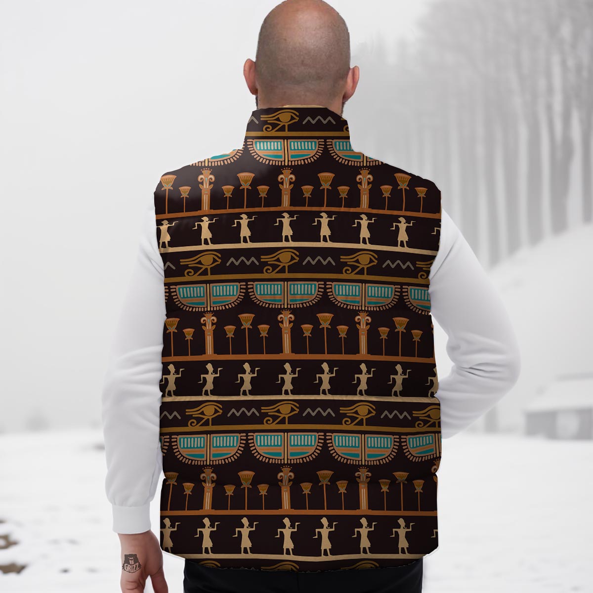 Egypt Tribal Print Pattern Down Vest