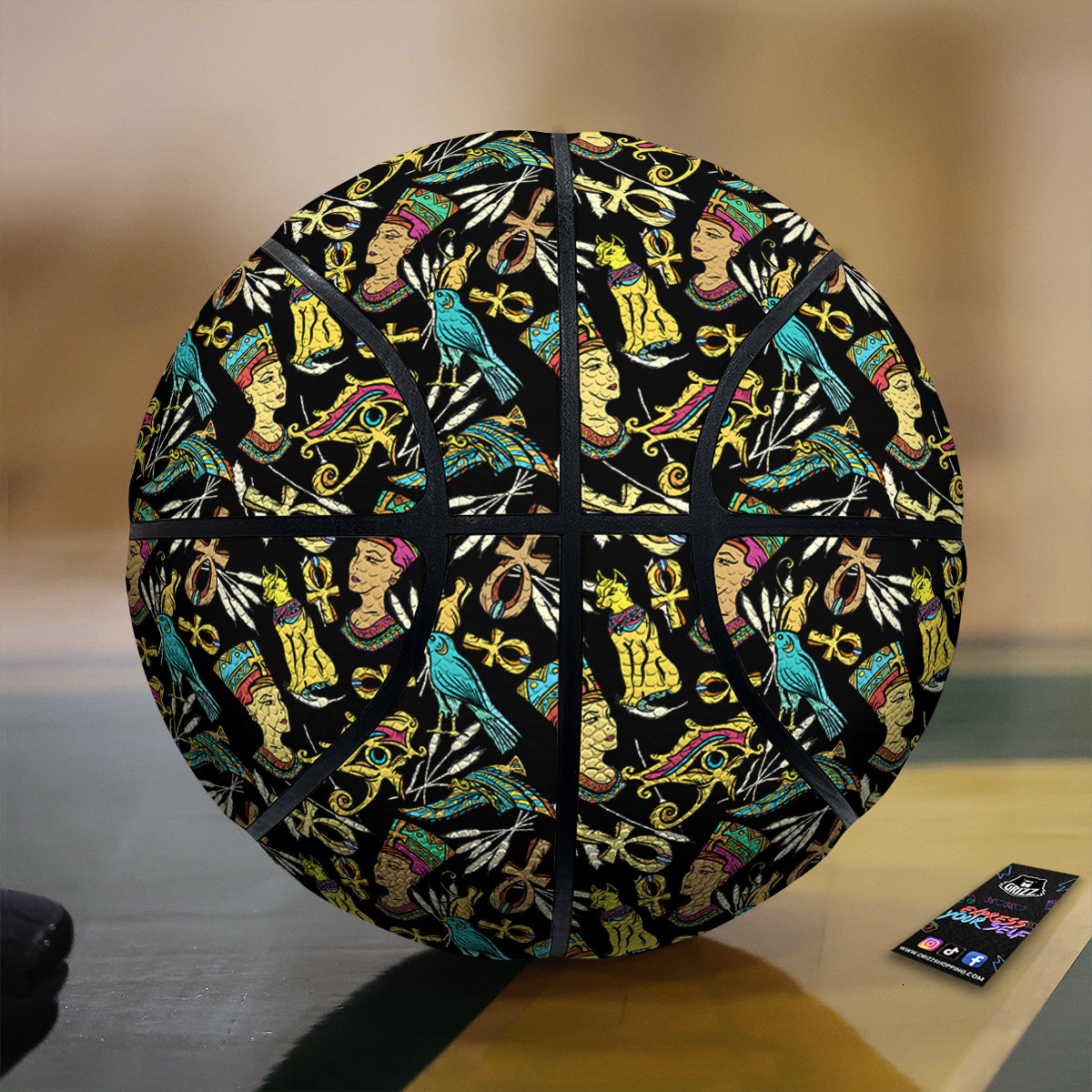 Egypt Ancient Print Pattern Basketball