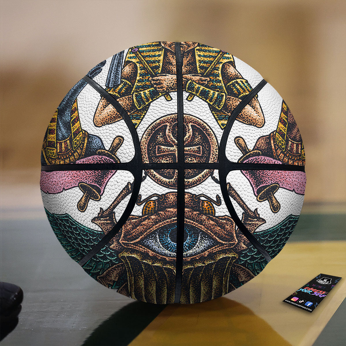 Egypt Hand Drawn Print Basketball