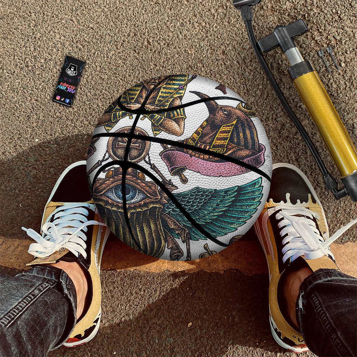 Egypt Hand Drawn Print Basketball