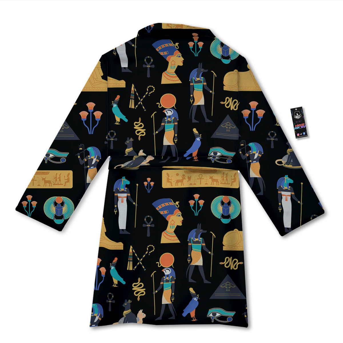 Egyptian Ancient Print Pattern Bathrobe-grizzshop
