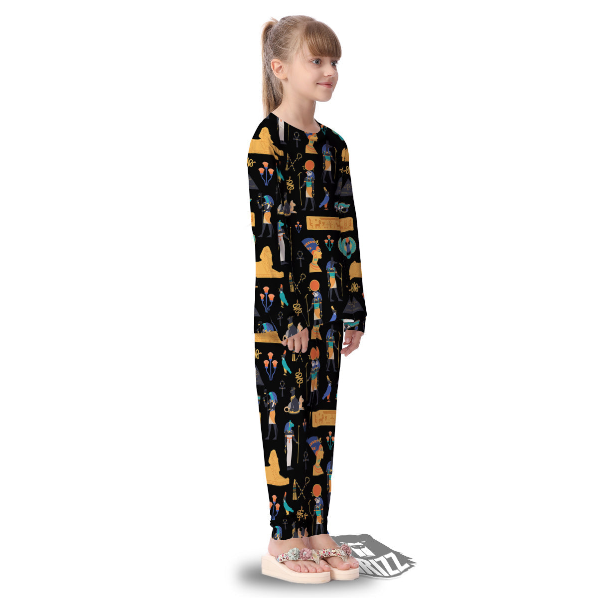Egyptian Ancient Print Pattern Kid's Pajamas-grizzshop