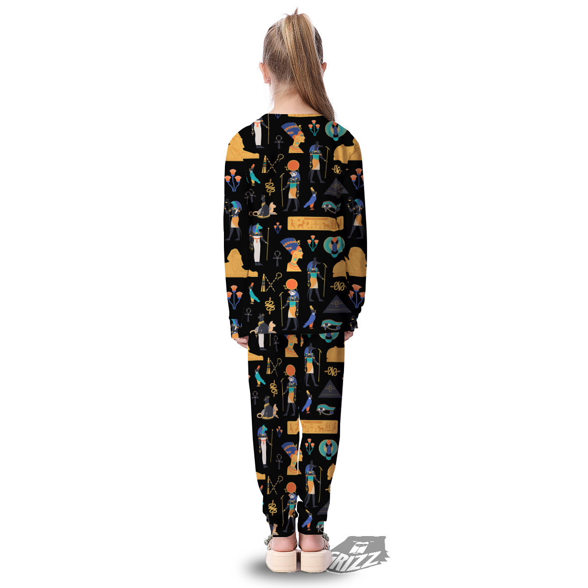 Egyptian Ancient Print Pattern Kid's Pajamas-grizzshop