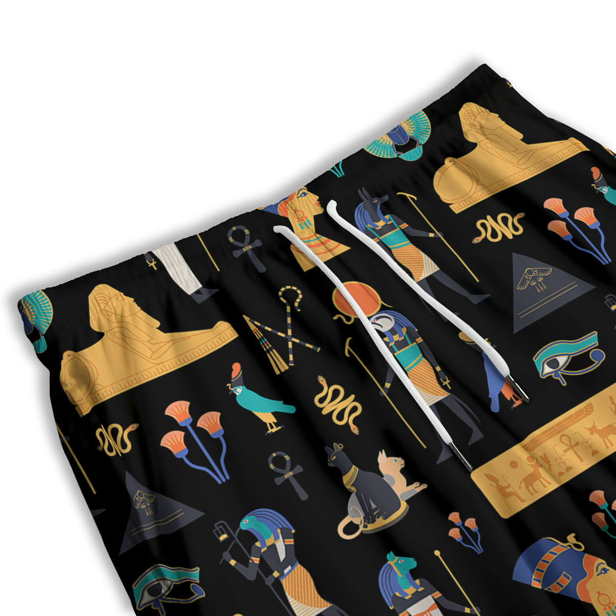 Egyptian Ancient Print Pattern Men's Athletic Shorts