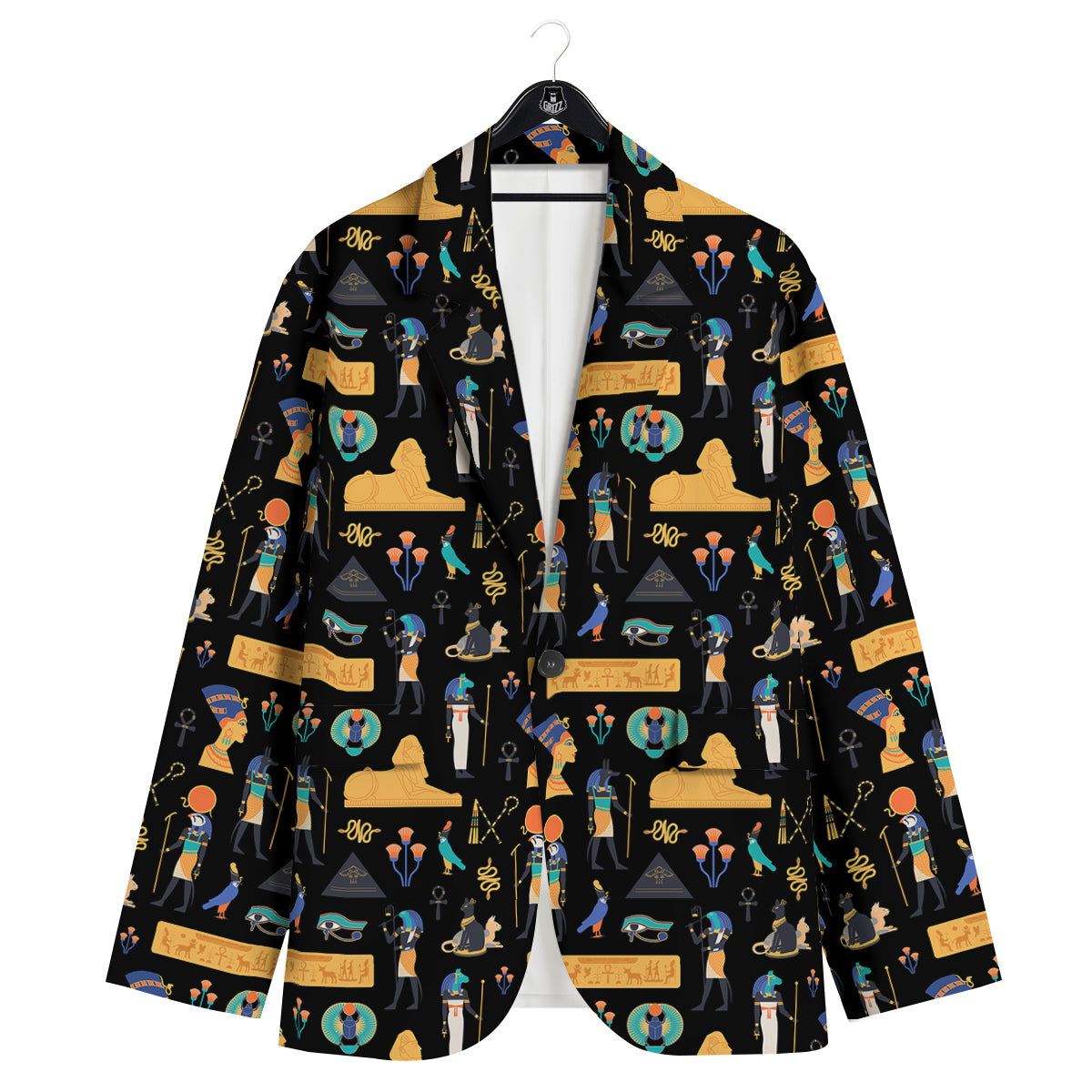 Egyptian Ancient Print Pattern Men's Sport Coat-grizzshop