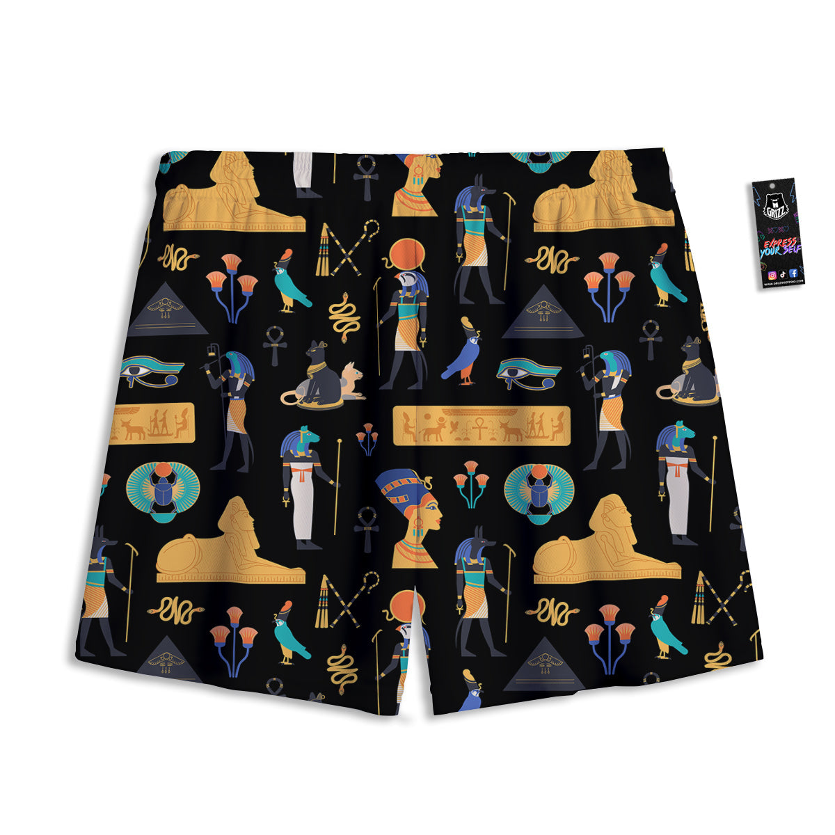 Fox Cute Print Pattern Mesh Shorts