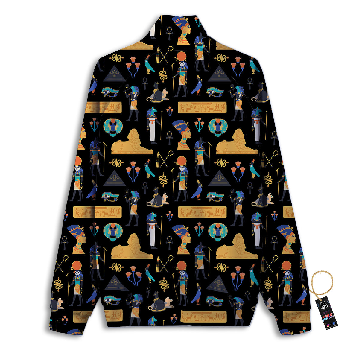 Egyptian Ancient Print Pattern Track Jacket-grizzshop