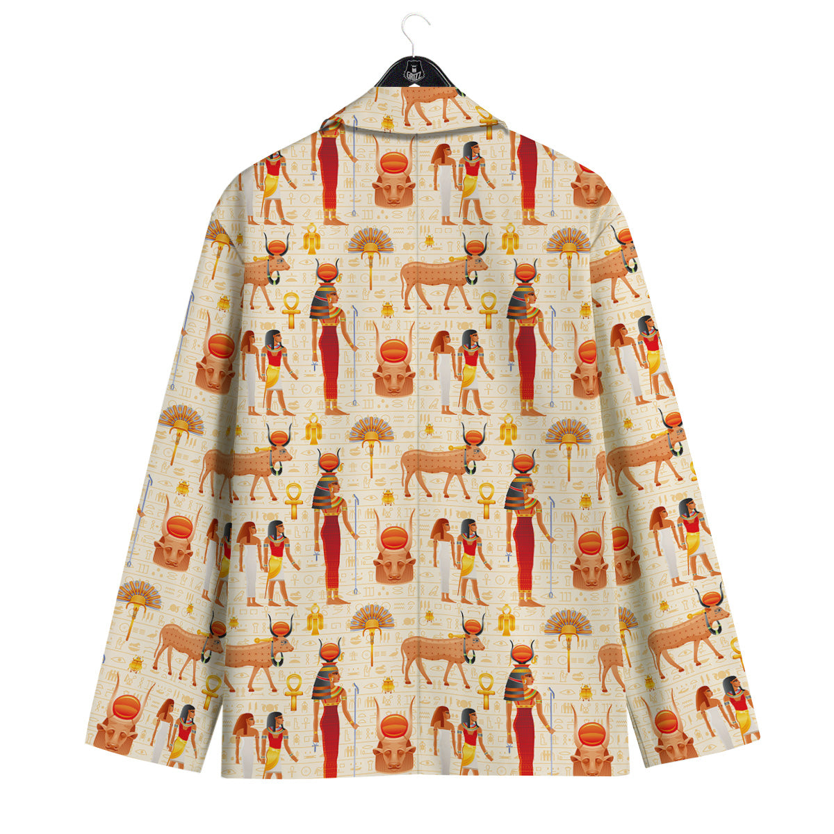 Egyptian Cow Hathor Goddess Print Pattern Men's Sport Coat-grizzshop