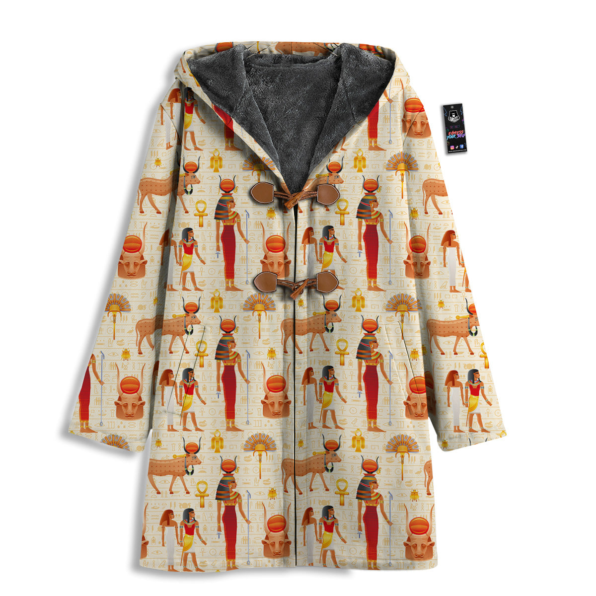 Egyptian Cow Hathor Goddess Print Pattern Men's Windbreaker Jacket-grizzshop