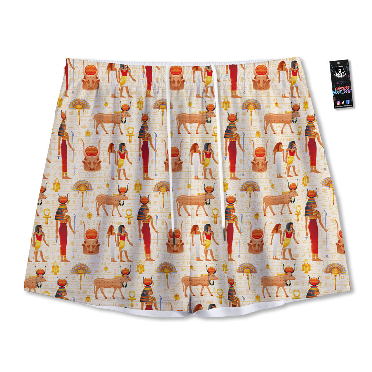 Grey Prince Of Wales Check Print Mesh Shorts