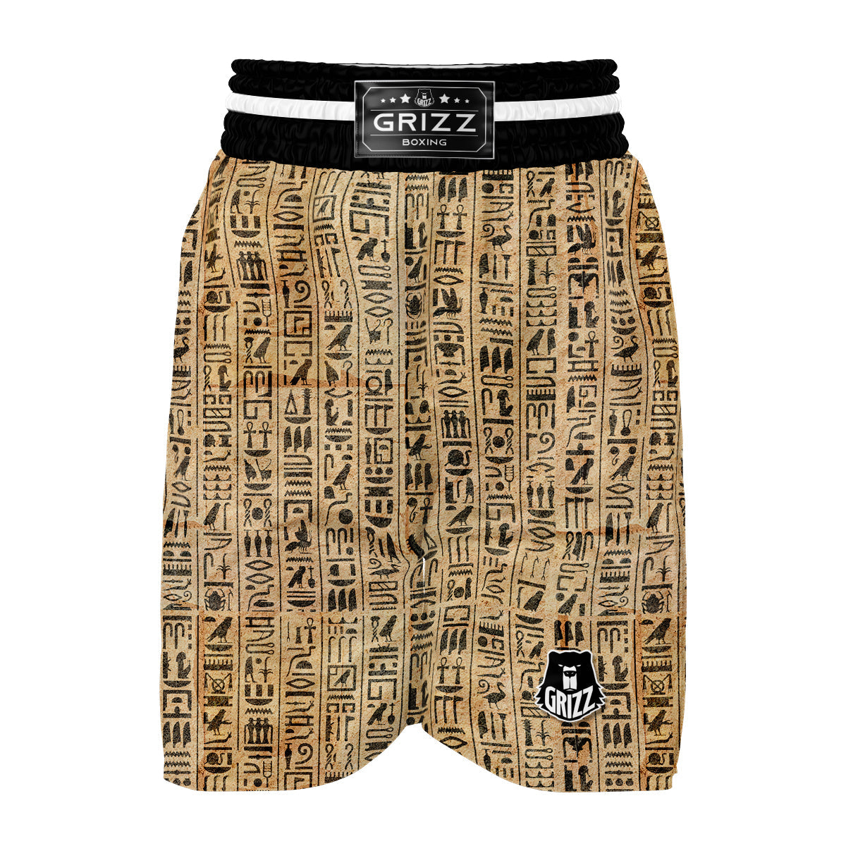 Egyptian Hieroglyphs Boxing Shorts-grizzshop