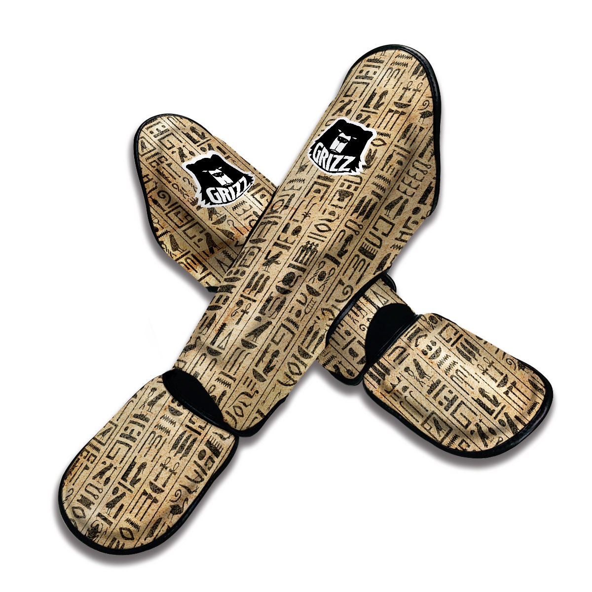 Egyptian Hieroglyphs Muay Thai Shin Guards-grizzshop