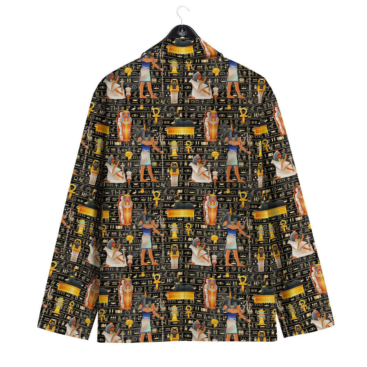 Egyptian Jackal Anubis God Print Pattern Men's Sport Coat-grizzshop