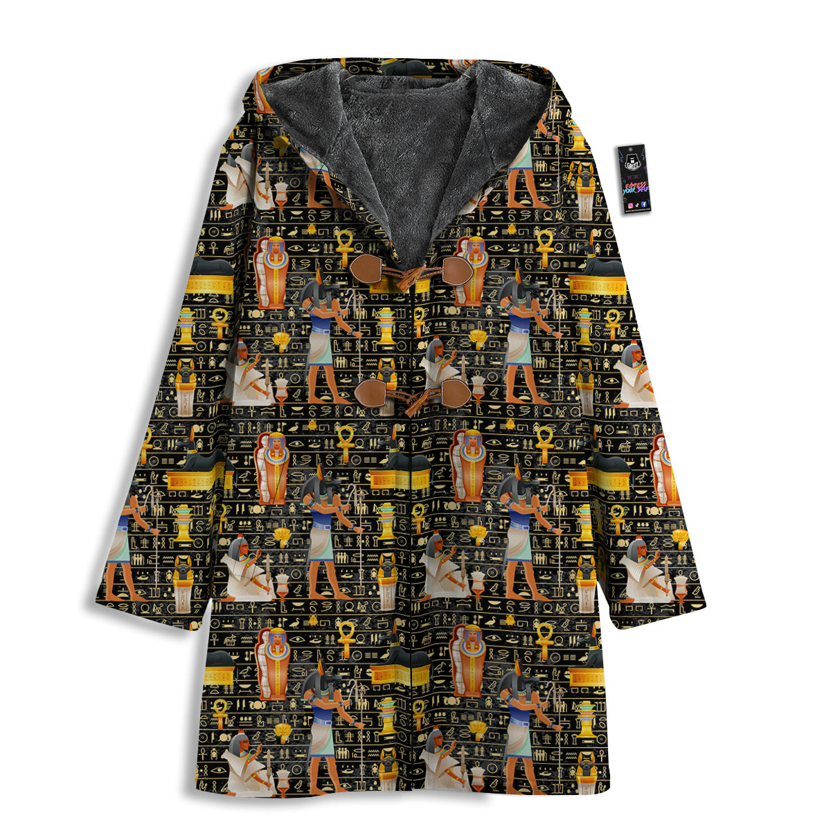 Egyptian Jackal Anubis God Print Pattern Men's Windbreaker Jacket-grizzshop