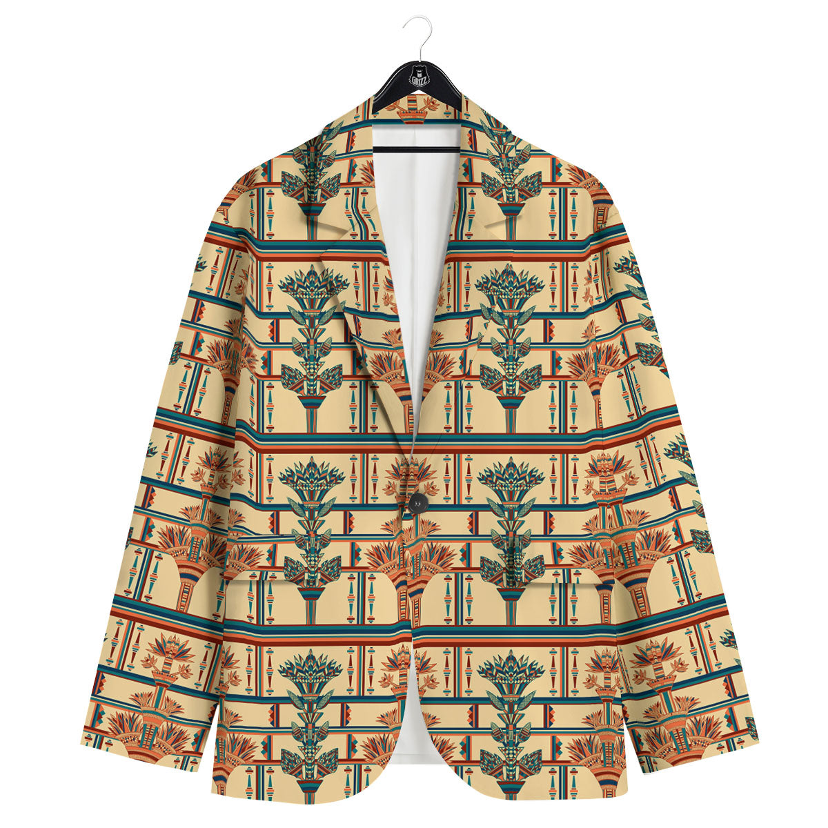 Egyptian Ornament Print Pattern Men's Sport Coat-grizzshop