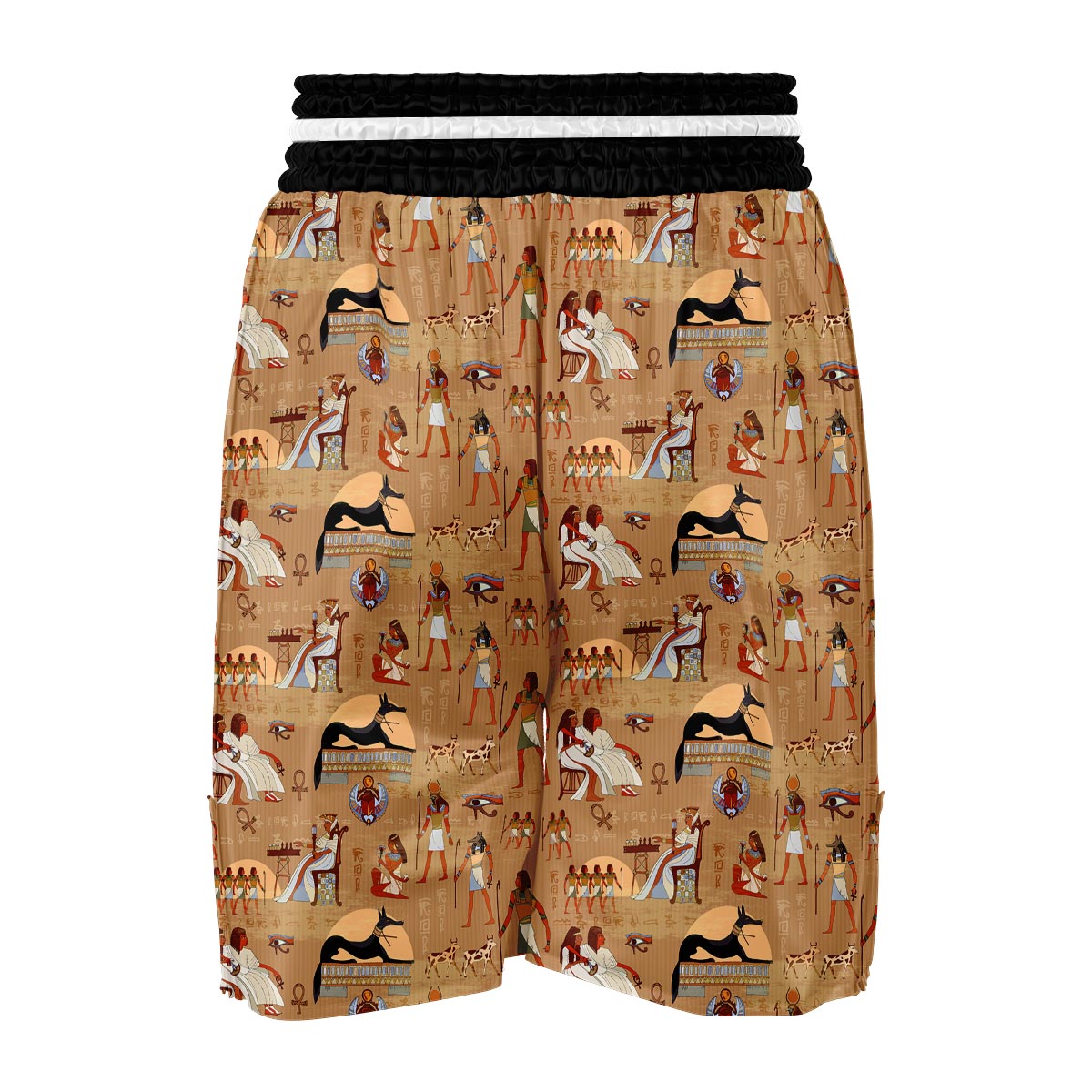 Egyptian Pattern Print Boxing Shorts-grizzshop