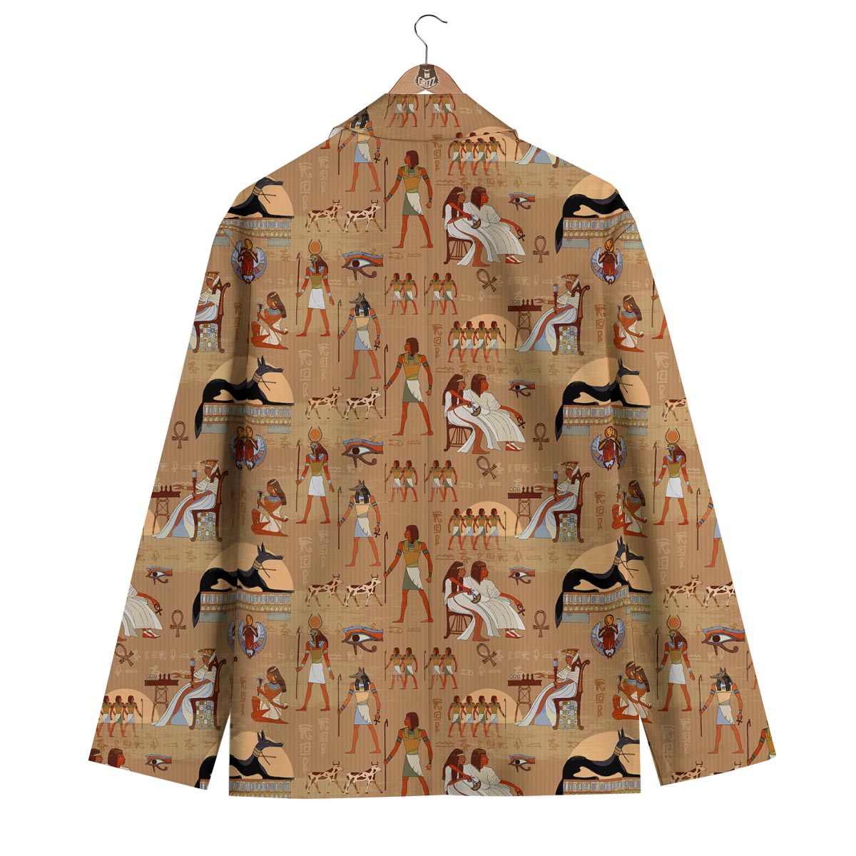 Egyptian Pattern Print Men's Blazer-grizzshop