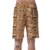 Egyptian Pattern Print Men's Shorts-grizzshop