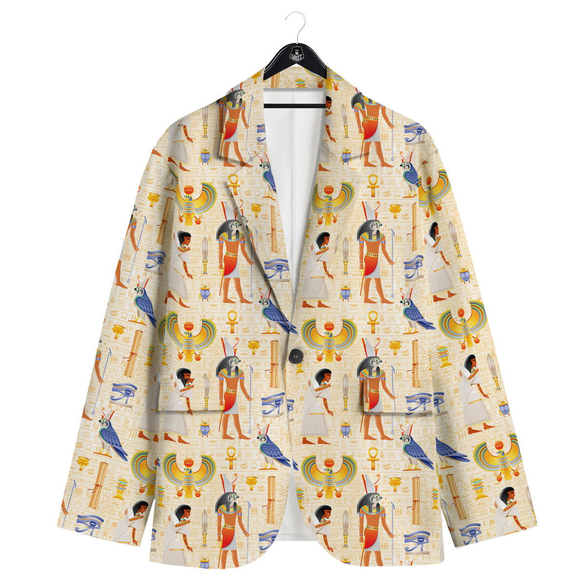 Egyptian Print Pattern Men's Sport Coat-grizzshop