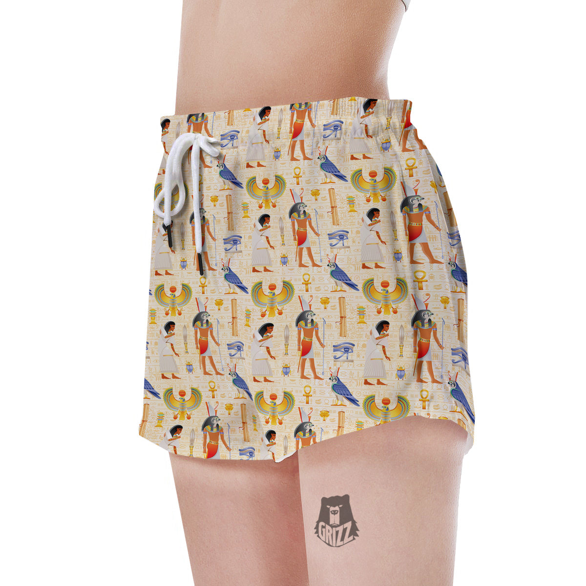 Egyptian Print Pattern Women's Shorts-grizzshop