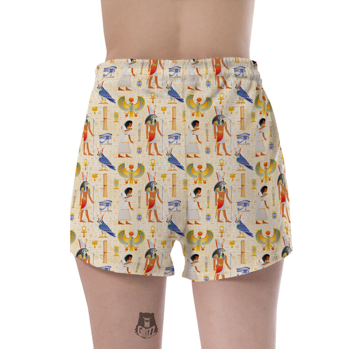 Egyptian Print Pattern Women's Shorts-grizzshop