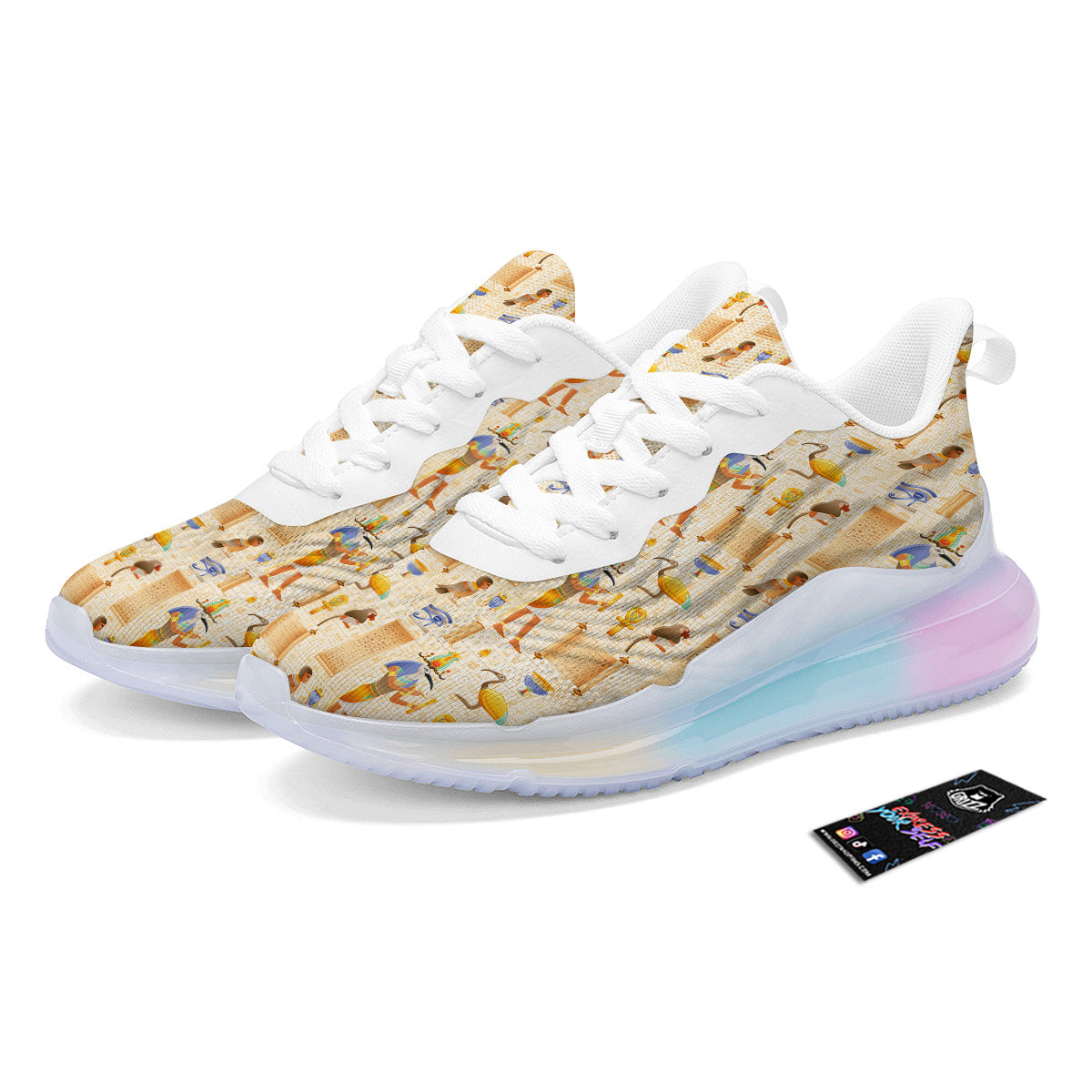 Egyptian Thoth Print Pattern Running Sneakers-grizzshop
