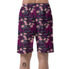 Eiffel Tower Floral Pattern Print Men's Shorts-grizzshop