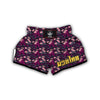 Eiffel Tower Floral Pattern Print Muay Thai Boxing Shorts-grizzshop