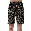 Eiffel Tower Floral Print Pattern Men's Shorts-grizzshop