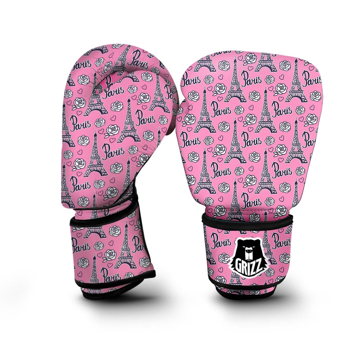 Eiffel Tower Print Pattern Boxing Gloves-grizzshop