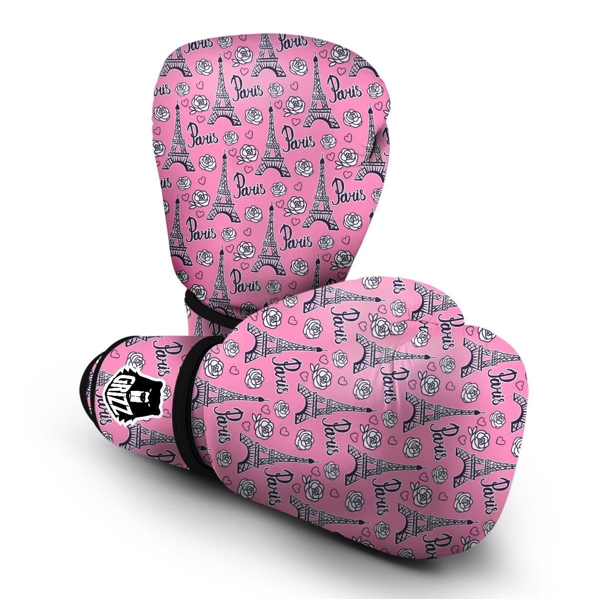 Eiffel Tower Print Pattern Boxing Gloves-grizzshop