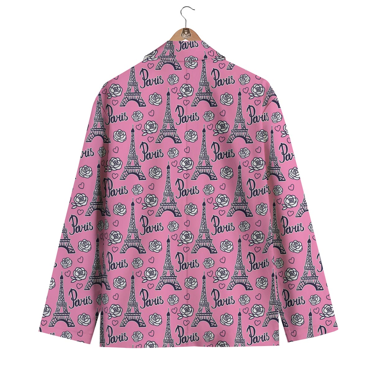 Eiffel Tower Print Pattern Men's Blazer-grizzshop