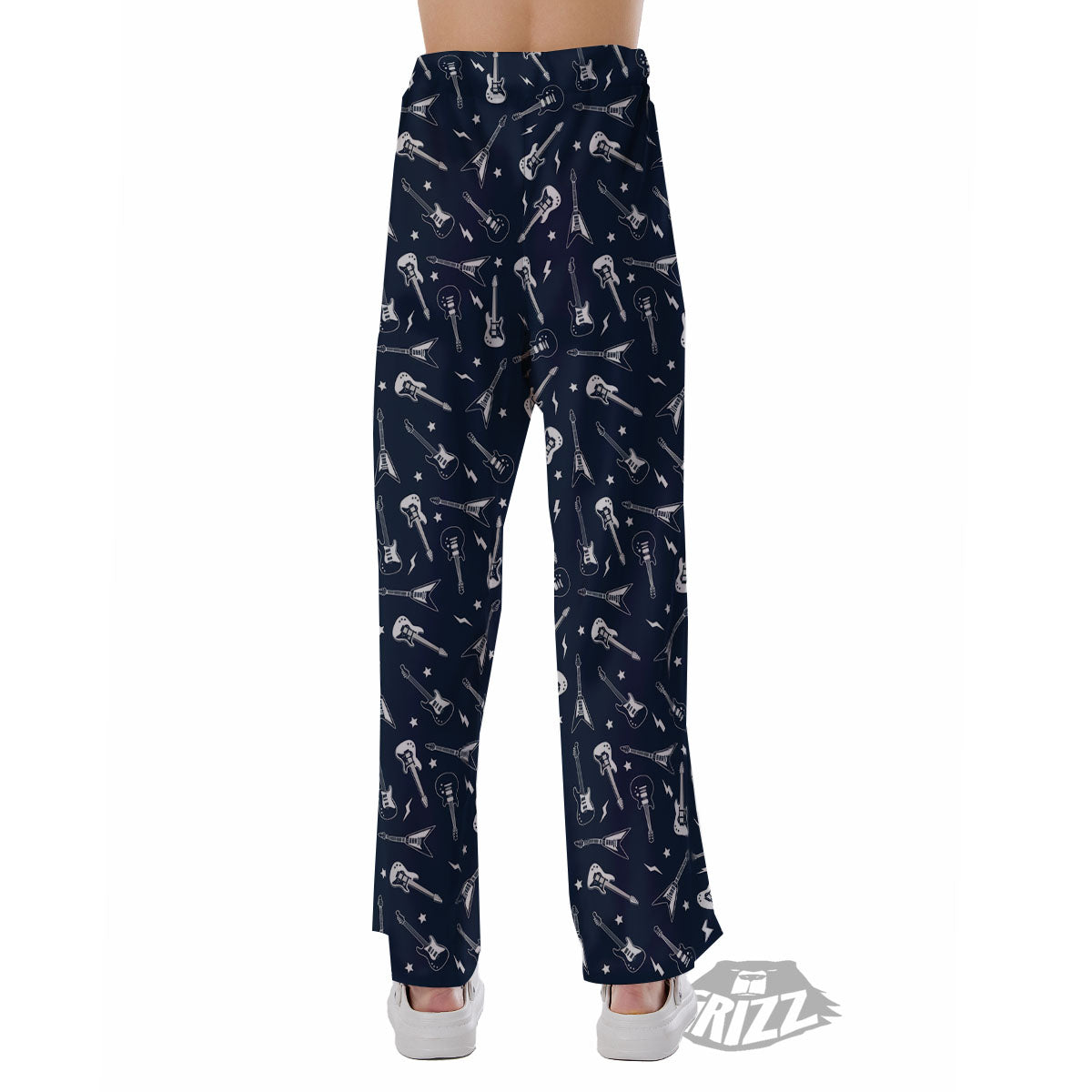 Electric Guitar Print Pattern Pajama Pants-grizzshop