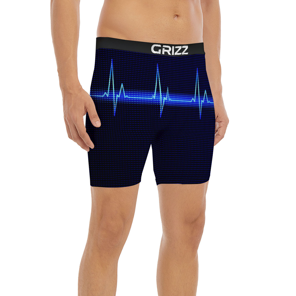 Electrocardiogram Heartbeat Print Boxer Briefs-grizzshop
