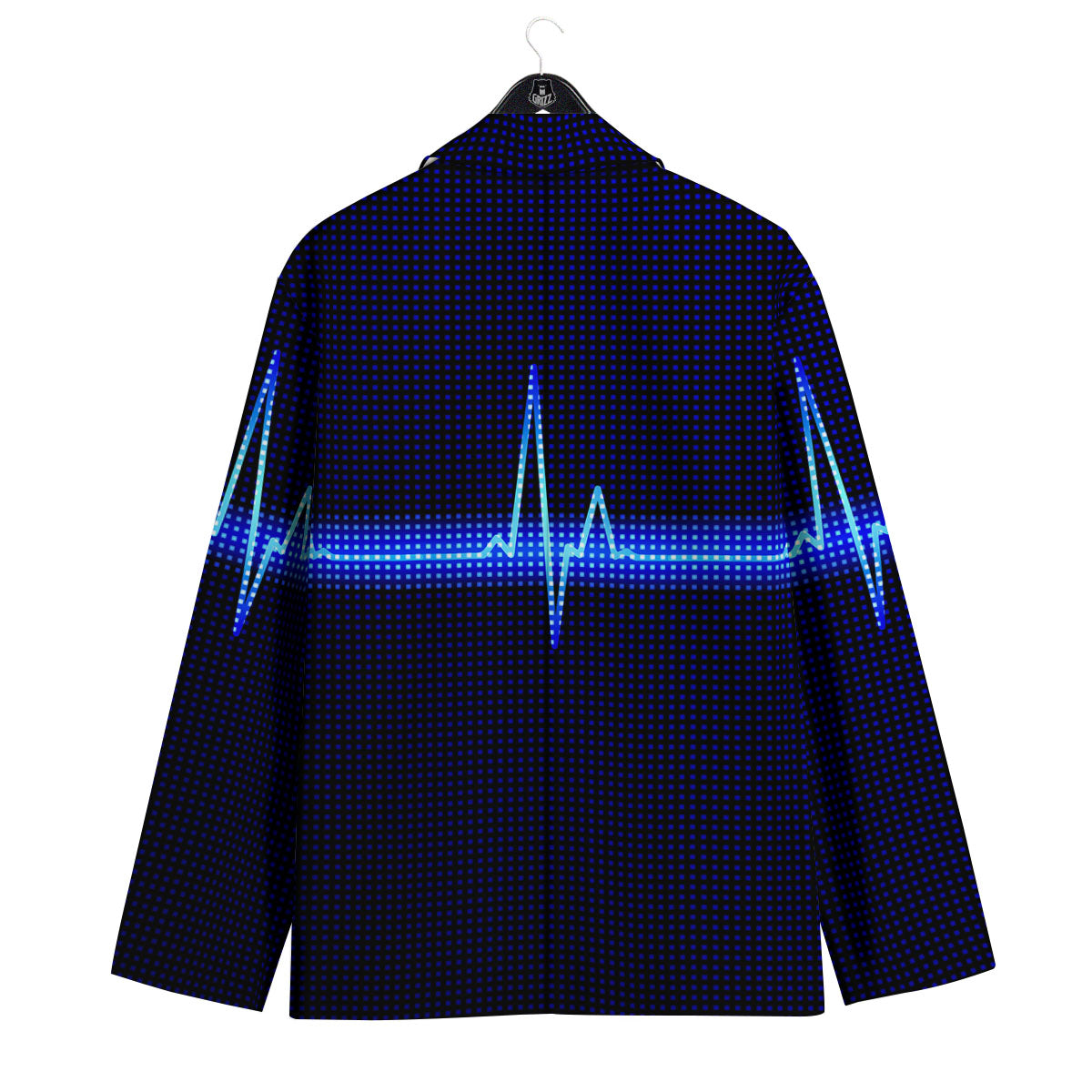 Electrocardiogram Heartbeat Print Men's Sport Coat-grizzshop