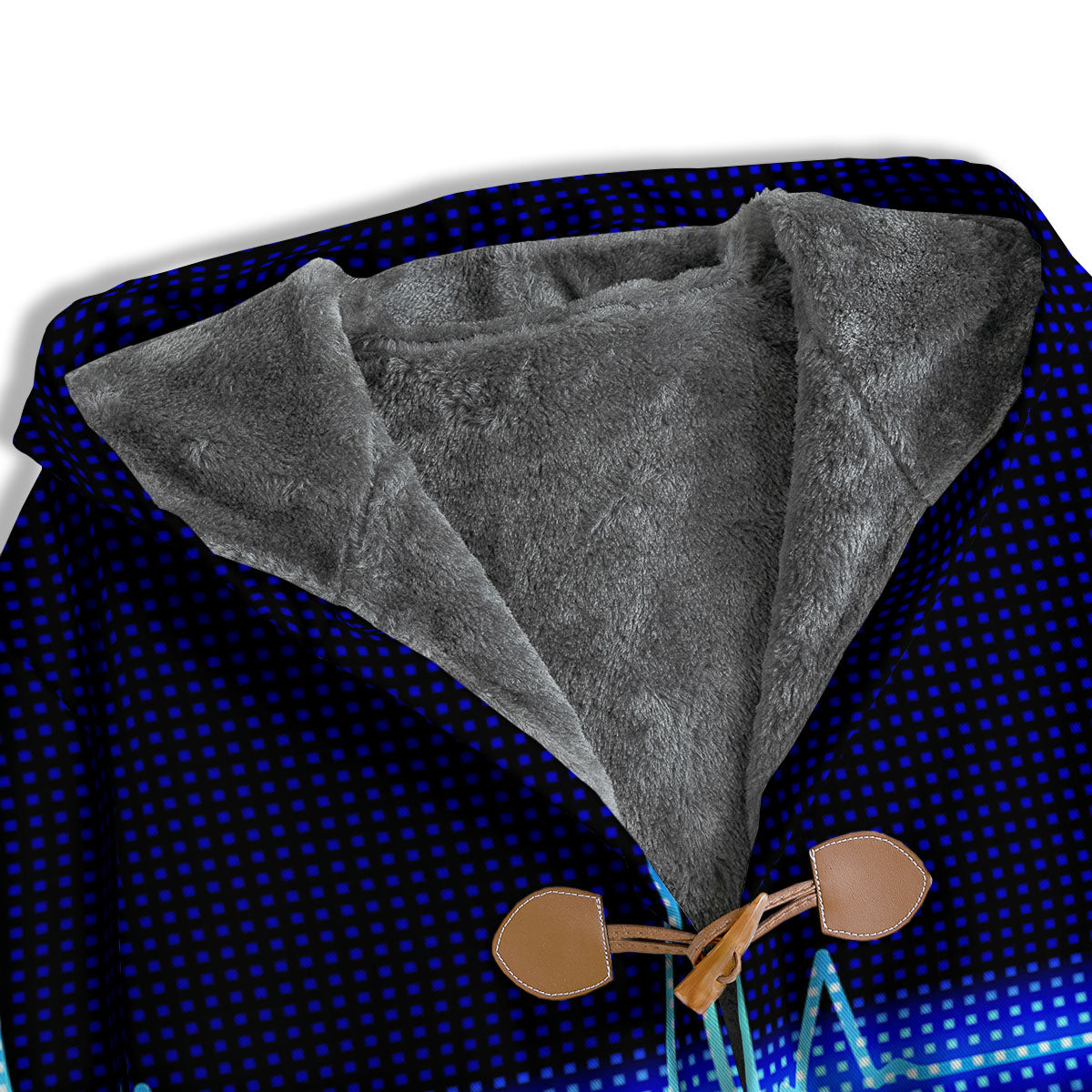 Electrocardiogram Heartbeat Print Men's Windbreaker Jacket-grizzshop