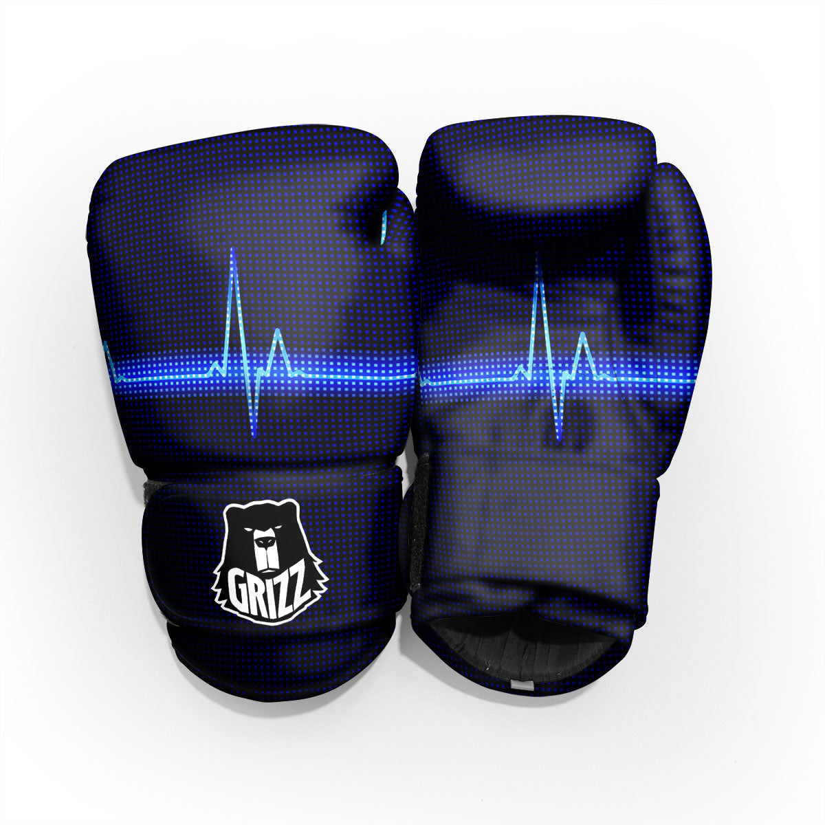 Electrocardiogram Heartbeat Print Pro Boxing Glove