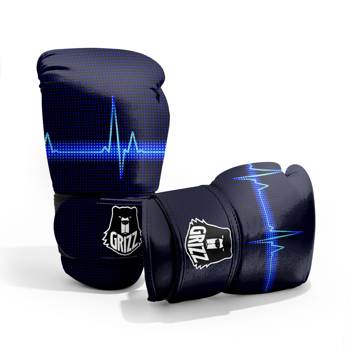 Electrocardiogram Heartbeat Print Pro Boxing Glove