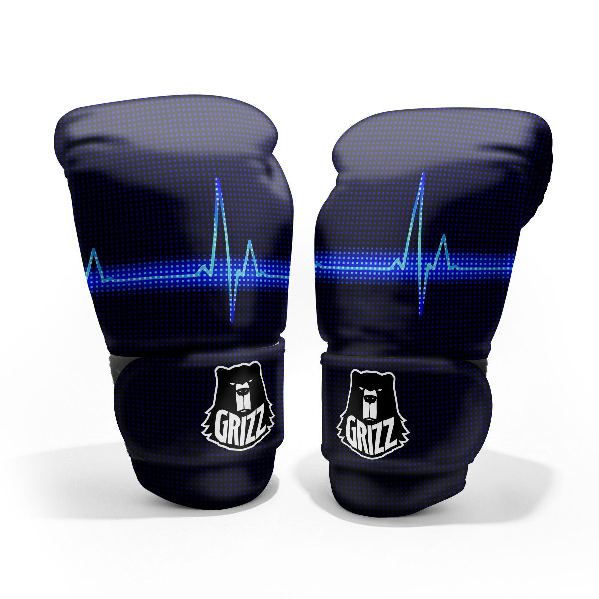 Electrocardiogram Heartbeat Print Pro Boxing Glove