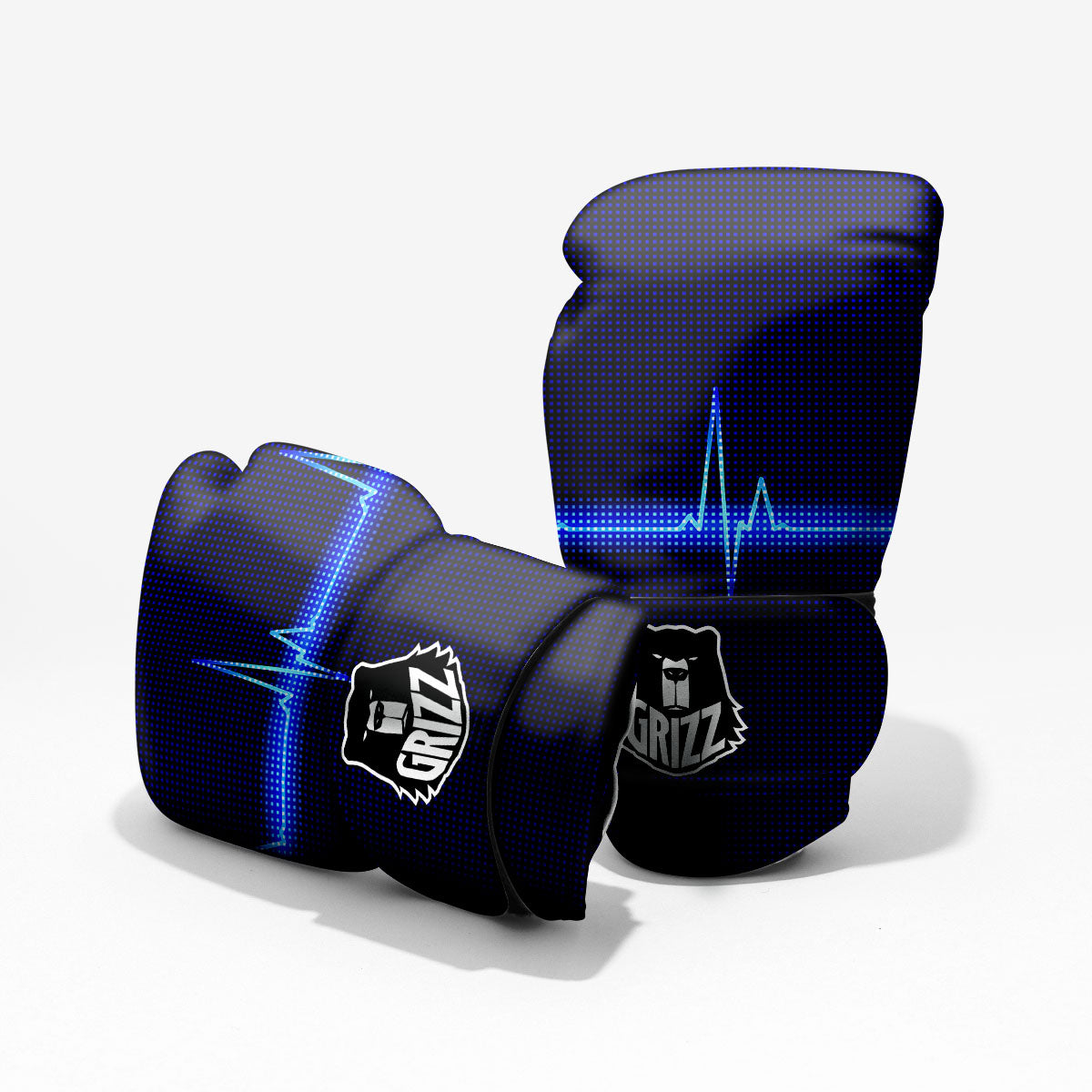 Electrocardiogram Heartbeat Print Pro Boxing Glove