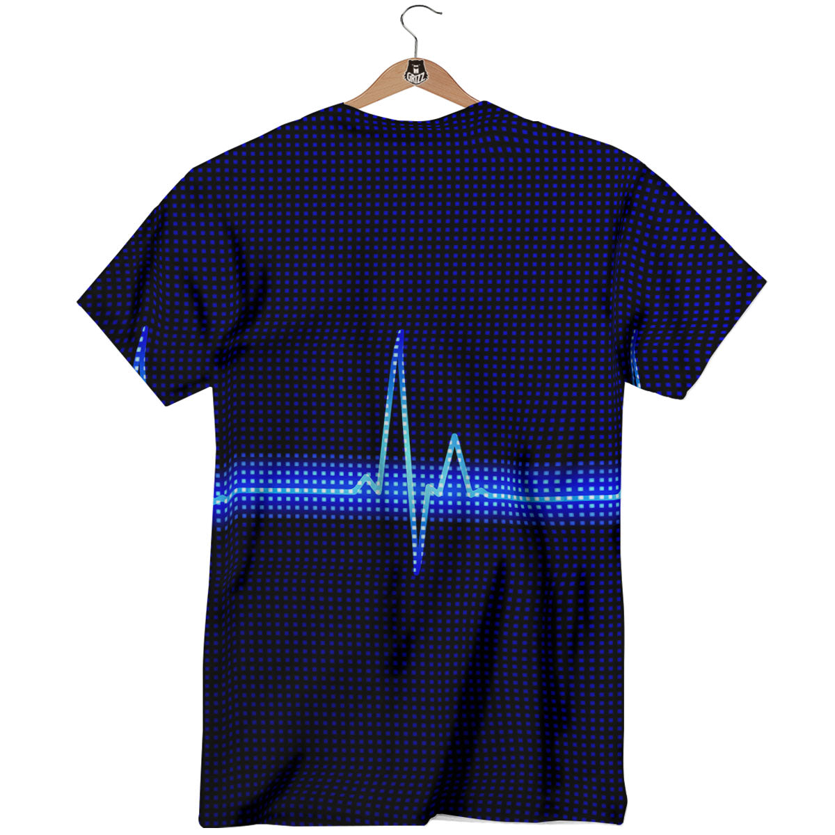 Electrocardiogram Heartbeat Print T-Shirt-grizzshop