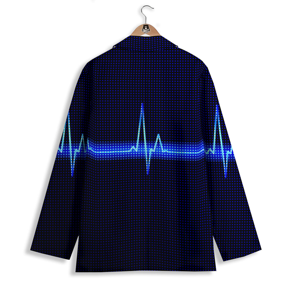 Electrocardiogram Heartbeat Print Women's Blazer-grizzshop