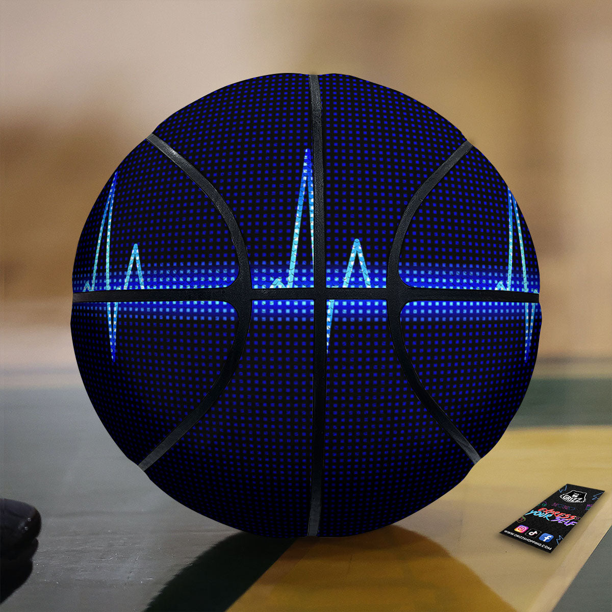 Electrocardiogram Heartbeat Print Basketball