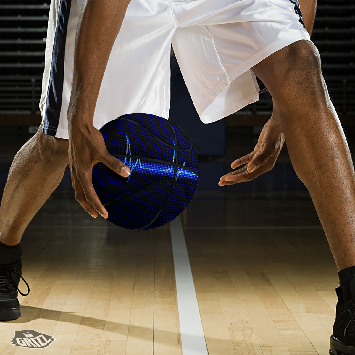 Electrocardiogram Heartbeat Print Basketball