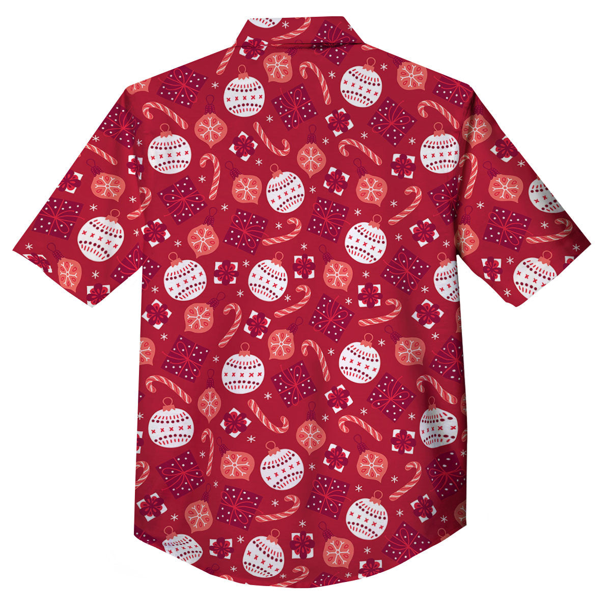 Elements Merry Christmas Print Pattern Button Up Shirt-grizzshop