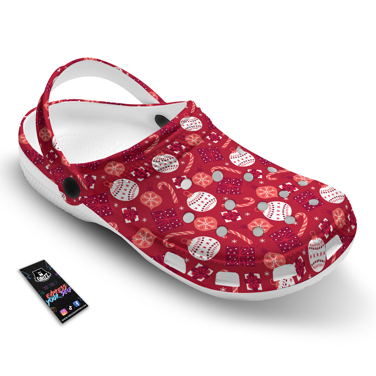 Elements Merry Christmas Print Pattern Clog-grizzshop