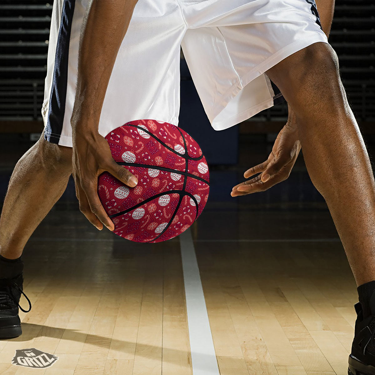 Elements Merry Christmas Print Pattern Basketball